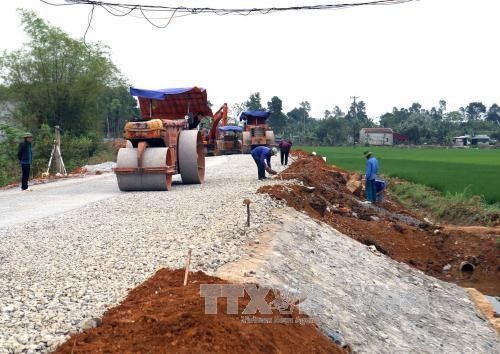 Building transport infrastructure in Yen Dinh district, Thanh Hoa province (Illustrative image. Source: VNA)
