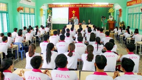 Locals in Dong Thap are at a training course before going to Japan (Photo: SGGP)