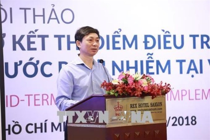 Nguyen Hoang Long , director of Việt Nam Administration for HIV/AIDS Control, speaks at a workshop on the oral pre-exposure prophylaxis (PrEP) programme held on May 29 in HCM City.- VNA/VNS Photo
