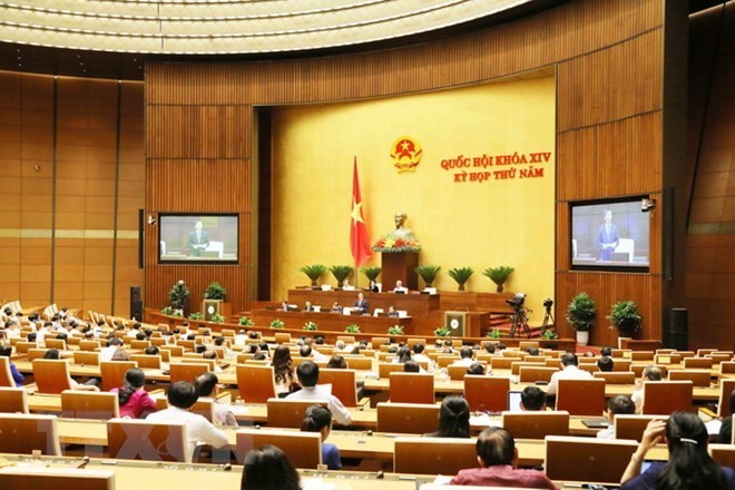 A view of the fifth session of the ongoing 14th-tenure National Assembly (Photo: VNA)