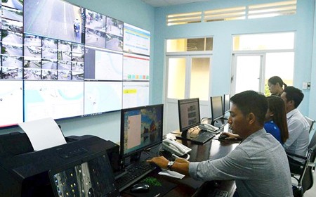 The Monitoring Center, sited at the Police Office of Phu Quoc District