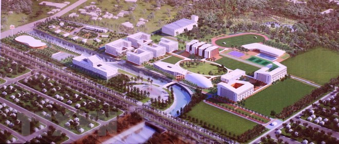 A graphic design of the new campus of the Vietnamese-German University in Binh Duong province (Photo: VNA)