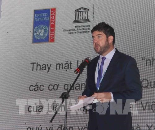 Chief representative of UNESCO Office in Hanoi Michael Croft at the event (Source: VNA)