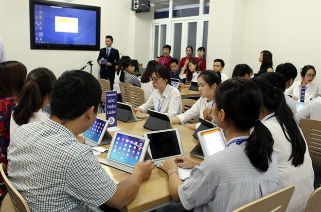 Technological applications and multimedia content are being used at Thai Nguyen Medical University in the northern province of Thai Nguyen.(Source: VNA)