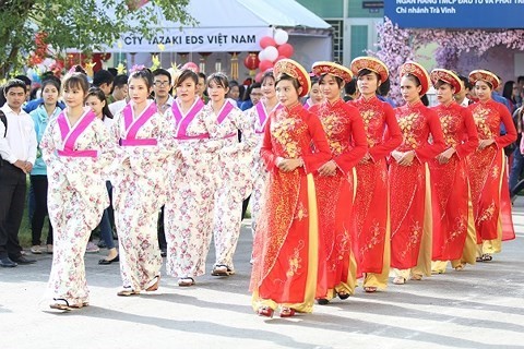 The Vietnam-Japan Cultural Exchange Programme 2018 is organised to tighten the friendship between Vietnam and Japan. (Photo: travinh.gov.vn)