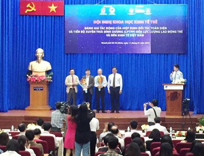 A conference on the labour impact of the Comprehensive and Progressive Agreement for Trans-Pacific Partnership (CPTPP) was held in HCM City on January 11. (Photo: VNA)