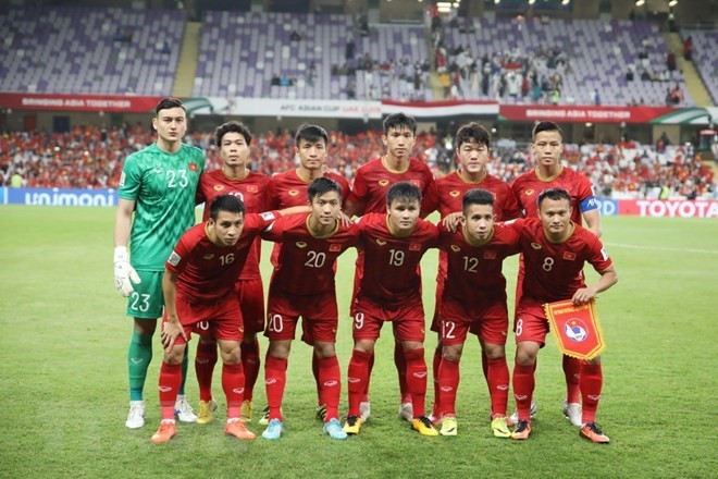 Vietnamese men’s football team (Photo: VNA)