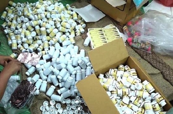 Fake drugs seized in the case (Photo: SGGP)