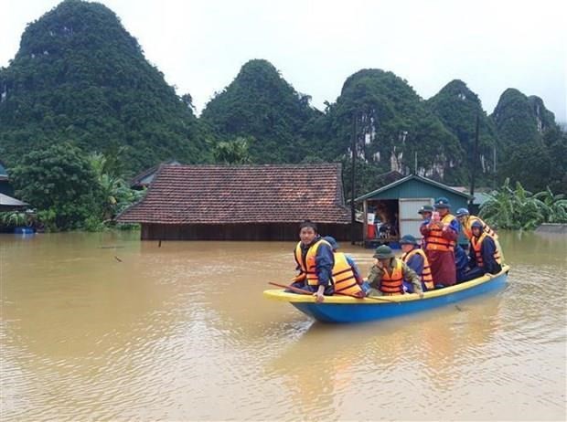 An area in Tan Hoa commune of Minh Hoa district, the central province of Thanh Hoa, is flooded in early September (Photo: VNA)