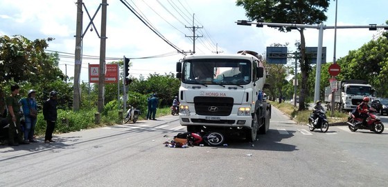 A road accident in Binh Chanh District (Photo: SGGP)