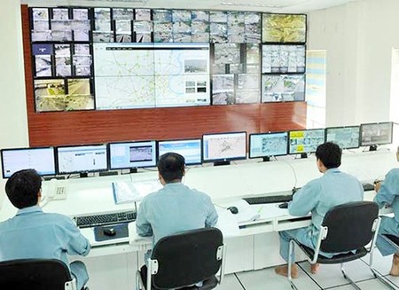 The system to monitor traffic status sited in the Management Center for Sai Gon Tunnels