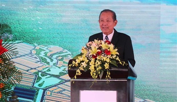 Deputy Prime Minister Truong Hoa Binh addresses the ceremony (Photo: VNA)