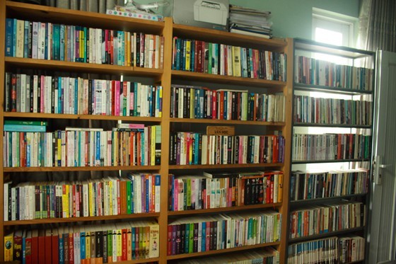 A book shelf in the library (Photo: SGGP)