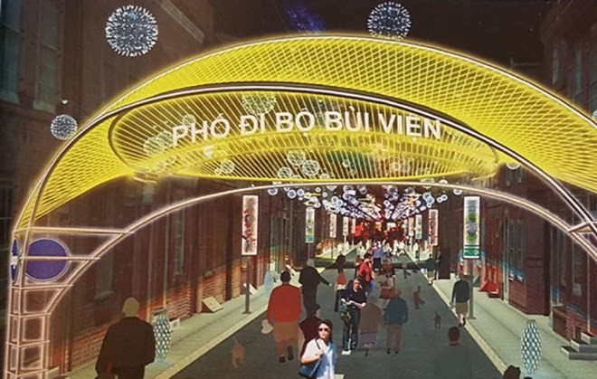 3D design of Bui Vien Walking Street (Source: VNA)