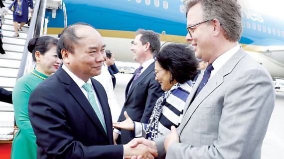 Vietnamese Prime Minister Nguyen Xuan Phuc and his wife arrive in Schiphol Amsterdam airport 