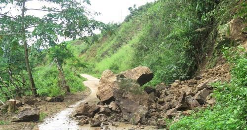 A landslide occurs in Dien Bien 
