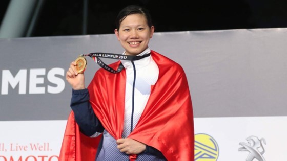 Vietnamese swimmer Anh Vien wins seven gold medals at the 2017 SEA Games. 
