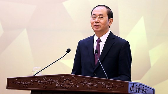 State President of Vietnam Tran Dai Quang  speaks at ummation ceremony of APEC Year 2017 