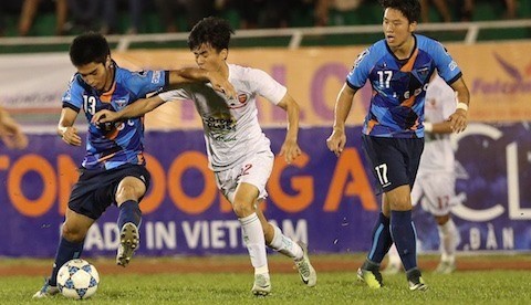 Hoang Anh Gia Lai vs Yokohama in the semi-final match of the Thanh Nien Newspaper International U21 Football Tournament last year. (Photo: bongdaplus.vn)