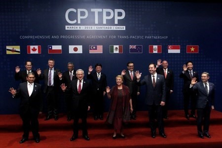 The Comprehensive and Progressive Agreement for Trans-Pacific Partnership was signed in Chile on March 8 (local time). (Photo: AFP/VNA)
