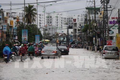 A flooded street in Nha Trang city of Khanh Hoa (Photo: VNA)