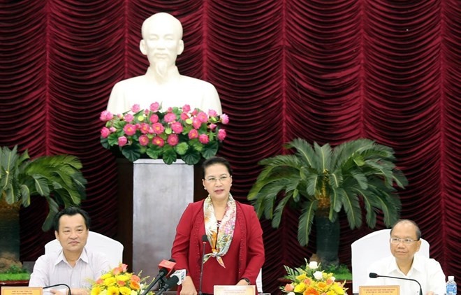 National Assembly Chairwoman Nguyen Thi Kim Ngan speaks at the event (Source: VNA)