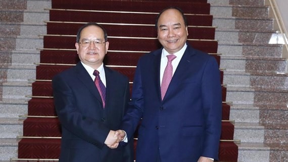 Vietnamese Prime Minister Nguyen Xuan Phuc and Lu Xinshe, Communist Party Secretary of Guangxi Zhuang Autonomous Region of China (Photo: VNA)