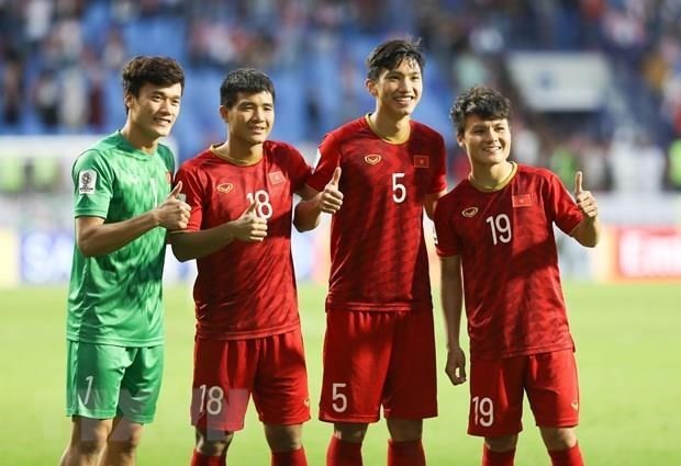 Players of Vietnam's U23 team for the 2020 AFC U23 Championship qualification (Photo: VNA)