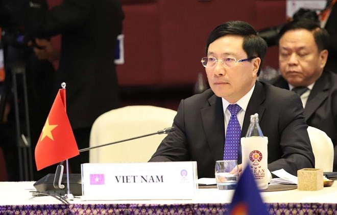 Deputy Prime Minister and Foreign Minister Pham Binh Minh at the event (Photo: VNA)