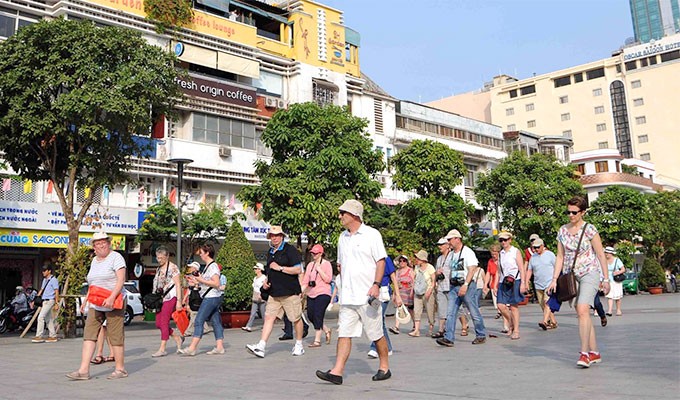 Foreign visitors in Ho Chi Minh City