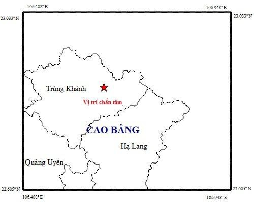 5.4 magnitude earthquake in Cao Bang province