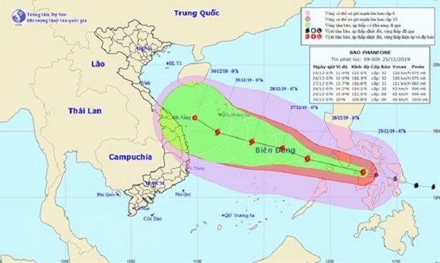 Tropical storm Phanfone enters East Sea 