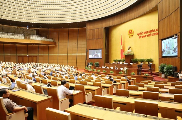 Legislators will deliberate the draft Law on Mediation and Dialogue at Court on May 25 morning as part of the ninth session of the 14th National Assembly. (Photo: VNA)