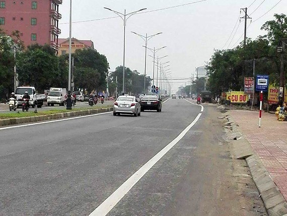 A section of National Highway No.1 running through Ha Tinh Province is upgraded