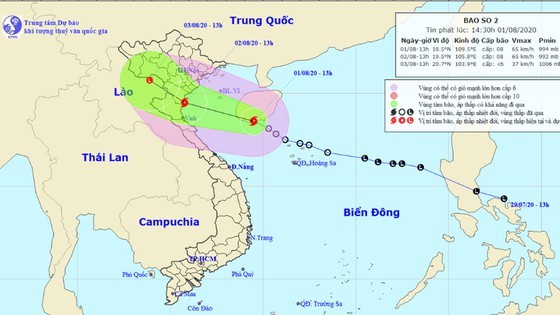 Path map of storm within the next 48 hours. (Photo: NCHMF)