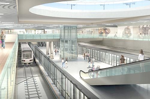 A rendered image of a 45,000-sq.m underground shopping mall under the Ben Thanh central station of city’s first metro line. (Photo courtesy of the Management Authority for Urban Railways)