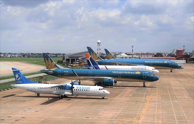 Planes of carriers of the Vietnam Airlines Group (Photo: VNA)