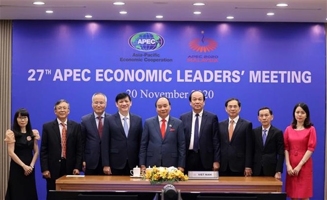 The 27th APEC Economic Leaders' Meeting opened on November 20 via video conference with leaders of 21 member economies taking part. (Photo: VNA/VNS)