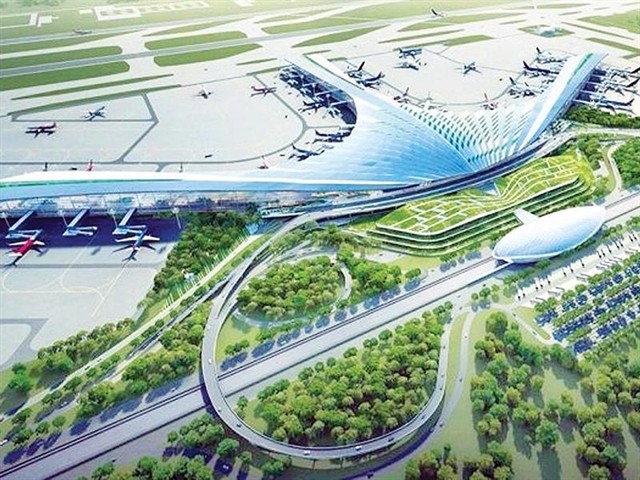 A rendering of the Long Thanh International Airport plan in the southern province of Dong Nai. Photo courtesy of Airports Corporation of Vietnam