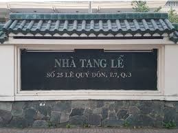  HCMC funeral house is located 25 Le Quy Don Street, Ward 7, District 3