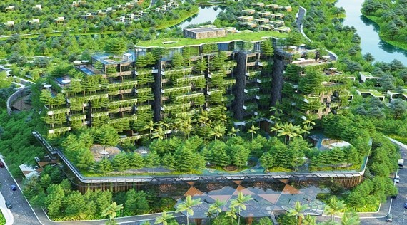 The building is covered with 76,000 trees (photo SGGP)