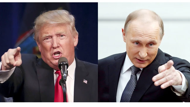 Tổng thống Mỹ Donald Trump và Tổng thống Nga Vladimir Putin.Ảnh: REUTERS