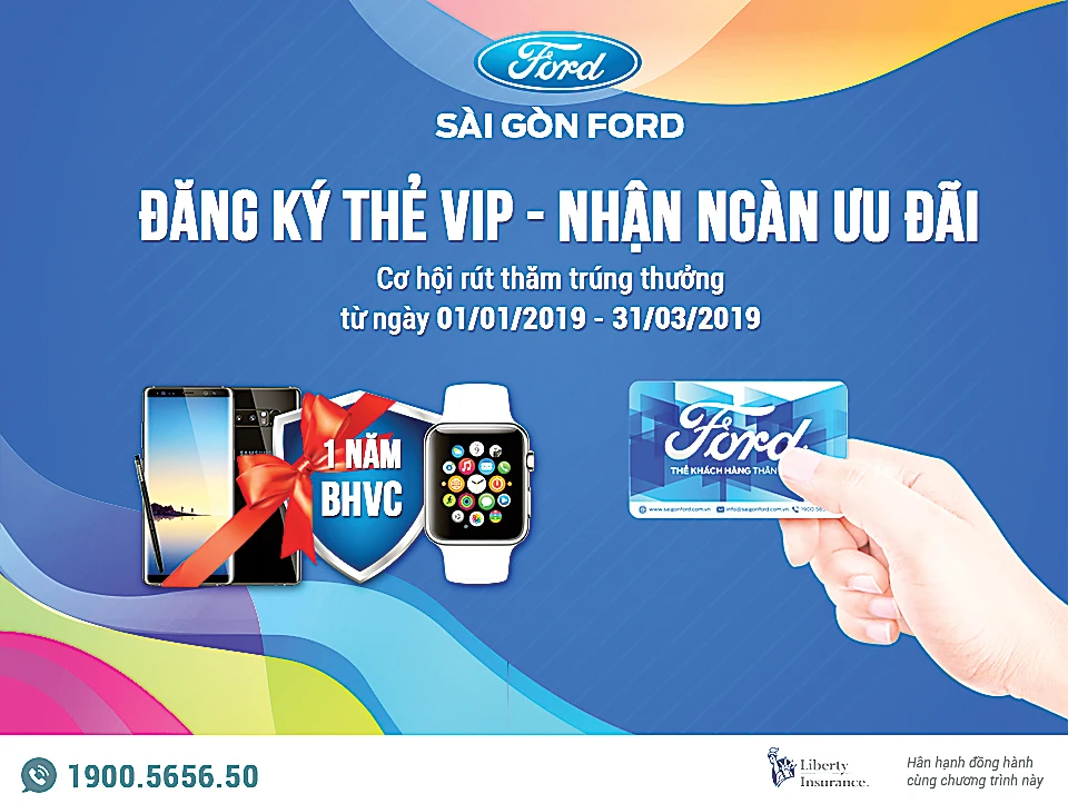 Sài Gòn Ford và chương trình “Đăng ký thẻ VIP - Nhận ngàn ưu đãi”