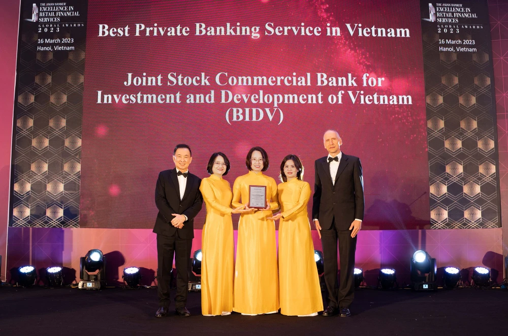 BIDV là ngân hàng đầu tiên đạt giảI “Dịch vụ ngân hàng cao cấp Private Banking tốt nhất Việt Nam”
