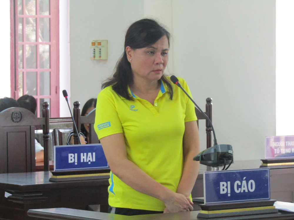 Bị cáo Nguyễn Thị Tú Anh tại phiên tòa