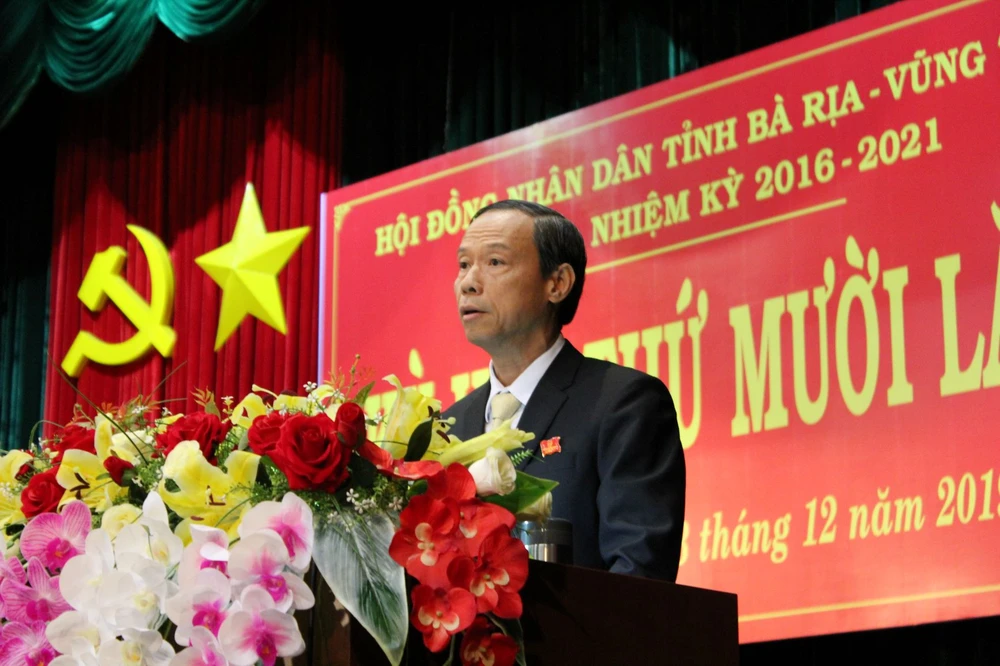 ảnh: Ông Nguyễn Văn Thọ phát biểu tại kỳ họp