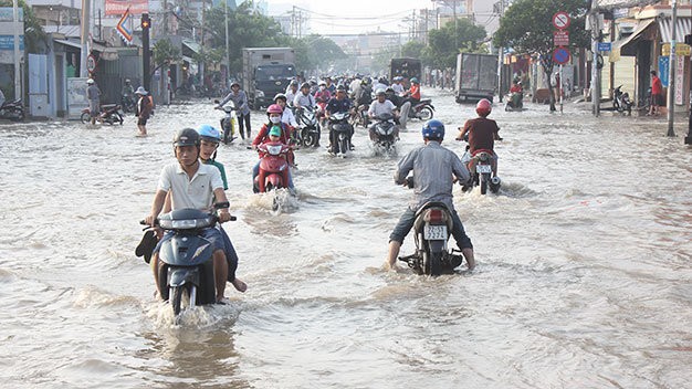 本市第七郡黃晉發街逢大雨經常淹水。（圖源：互聯網）