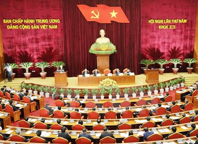 第十二屆黨中央執行委員會第五次會議昨(9)日進入第五天工作。（圖源：越通社）