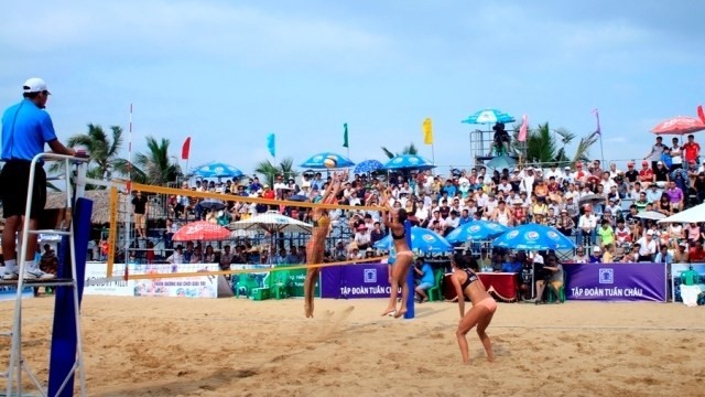 下龍市巡州亞洲女子沙灘排球賽。（圖源：互聯網）