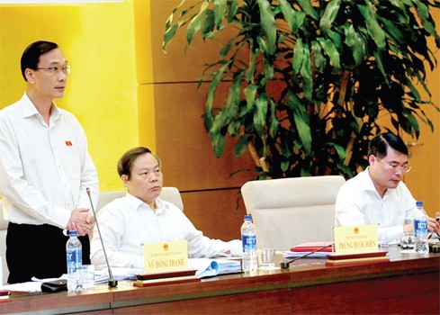 國家副主席馮國憲在會議上發表意見。（資料圖：光慶）